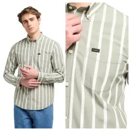 koszula-meska-lee-button-down-zielona-w-paski-bawelna-l