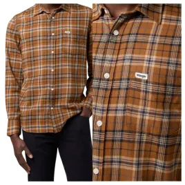 koszula-meska-wrangler-1-pkt-shirt-kratka-bawelniana-brazowa-w-kratke-s