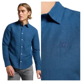 koszula-meska-lee-patch-shirt-niebieska-koszula-bawelniana-klasyczna-s