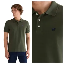 koszulka-meska-wrangler-polo-shirt-bawelniane-zielone-polo-m