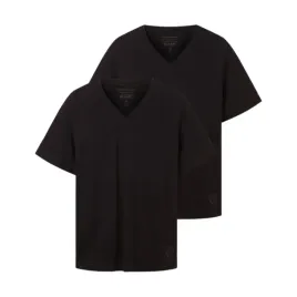 meska-koszulka-tom-tailor-doublepack-v-neck-tee-black-bawelna-m