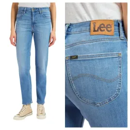 spodnie-damskie-lee-carol-bawelniane-niebieskie-jeansy-proste-w28-l29
