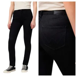 jeansy-damskie-wrangler-slim-retro-czarne-dopasowane-klasyczne-w29-l32