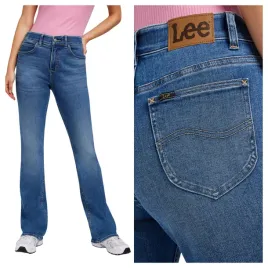 spodnie-damskie-lee-ulc-bootcut-niebieskie-jeansy-dzwony-bawelniane-w34-l31