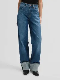 spodnie-damskie-lee-rider-bawelniane-niebieskie-jeansy-luzne-w28-l31