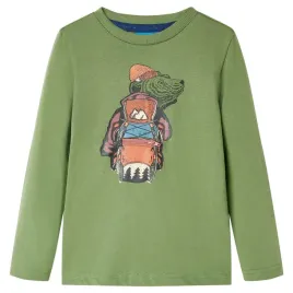koszulka-dziecieca-z-dlugimi-rekawami-khaki-104