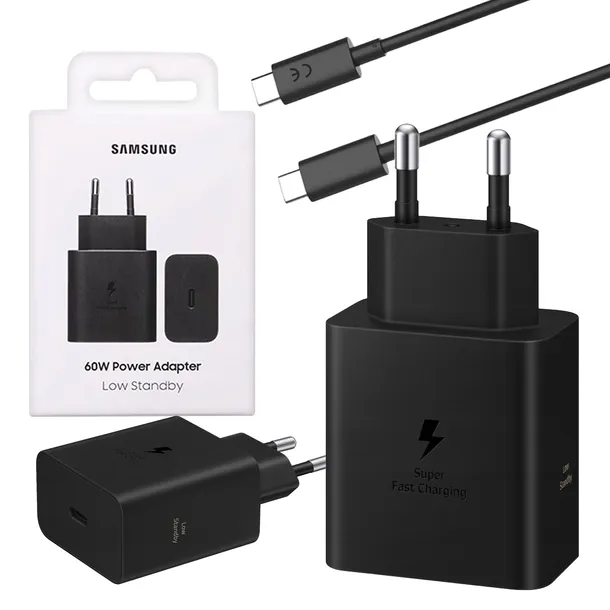 SAMSUNG SZYBKA ŁADOWARKA SIECIOWA 60W GaN SUPER USB-C + KABEL 1.8M EP-T6010