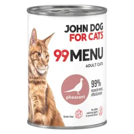 karma-mokra-dla-kota-99-menu-bazant-400g-bezzbozowa-john-dog-for-cats