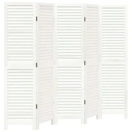 parawan-pokojowy-5-panelowy-bialy-lite-drewno-paulowni