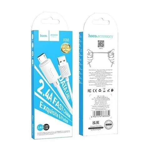 hoco-kabel-usb-a-do-micro-usb-24a-1-m-x88-bialy