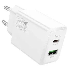 hoco-ladowarka-sieciowa-do-telefonu-usb-a-usb-c-qc3-0-pd-afc-3a-30w-n71-bia