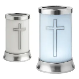 znicz-solarny-led-lampion-na-grob-statuetka-cmentarz-krzyz-nagrobny-srebrny