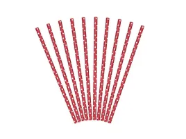 slomki-rurki-czerwone-w-biale-kropki-10-szt