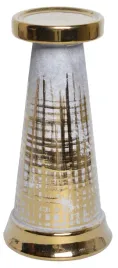 swiecznik-szaro-zloty-18cm