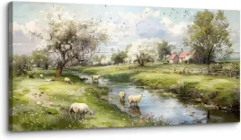 obraz-na-plotnie-owce-50x100-cm-nowoczesna-dekoracja-scienna-salon