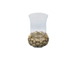 swiecznik-szklany-na-podstawie-muszle-23cm