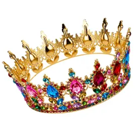 korona-na-tort-duza-125cm-zlota-kolorowymi-krysztalkami-tiara-diadem-metal