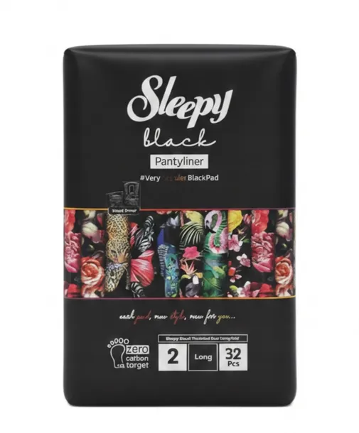 Wkładki Higieniczne SLEEPY Black Long 32 szt