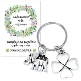 brelok-breloczek-podwojny-prezent-zakonczenie-roku-szkolnego-slon-koniczyna