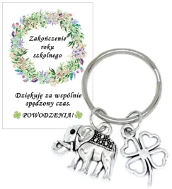 brelok-breloczek-podwojny-prezent-zakonczenie-roku-szkolnego-slon-koniczyna