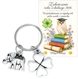 brelok-breloczek-podwojny-prezent-zakonczenie-roku-szkolnego-slon-koniczyna