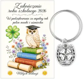 brelok-podkowa-koniczyna-upominek-prezent-zakonczenie-roku-szkolnego-klasa