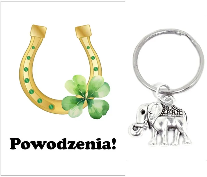 Brelok Breloczek Słoń Powodzenia Prezent dla Ucznia Rozpoczęcie Roku