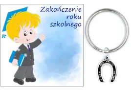 prezent-zakonczenie-roku-szkolnego-dzien-dziecka-brelok-uczen-podkowa