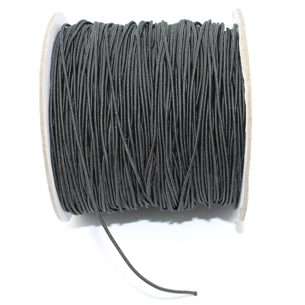 GUMKA OKRĄGŁA 1mm do bransoletek Czarna 2MB