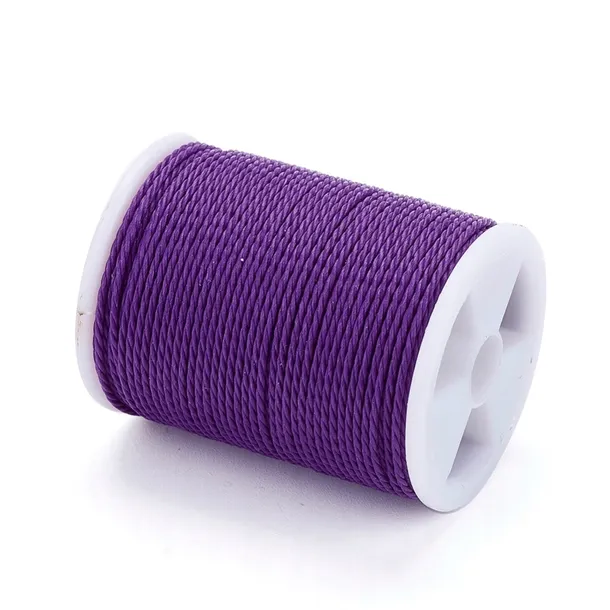 13 Sznurek Jubilerski 1mm Woskowany Poliestrowy na Szpulce Szpula 11m Topli