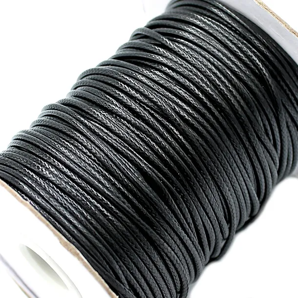 SZNUREK JUBILERSKI POWLEKANY SNAKE 2mm 2m CZARNY