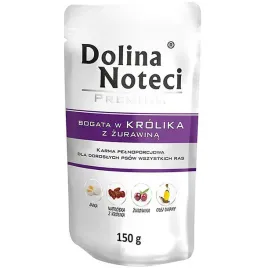 mokra-karma-dla-psa-dolina-noteci-premium-krolik-zurawina-150-g-saszetka
