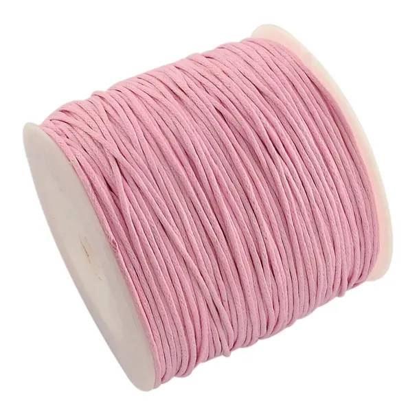 Sznurek Jubilerski Woskowany Różowy 1mm 10m