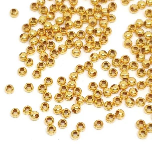 Kule kuleczki dystansowe 3mm kolor złoty 100szt