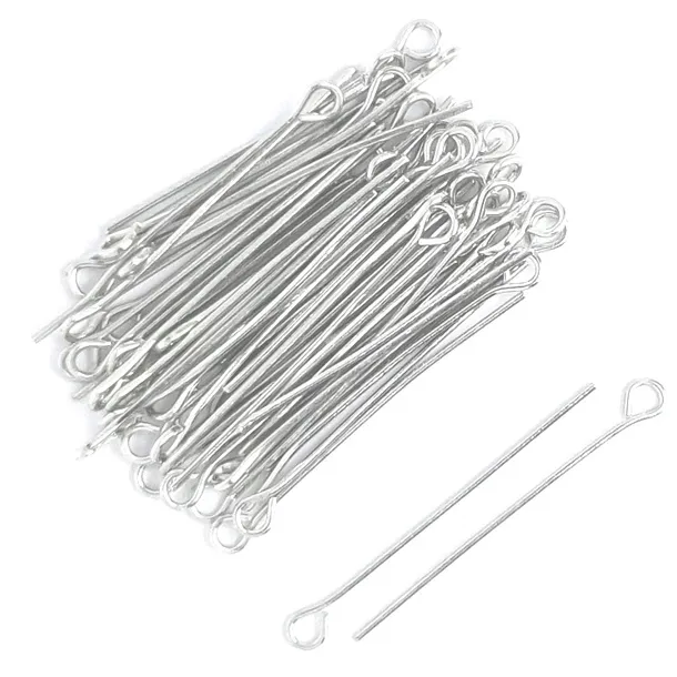 POSREBRZANE HACZYKI do Biżuterii 30mm 300szt METALOWE k. SREBRNY