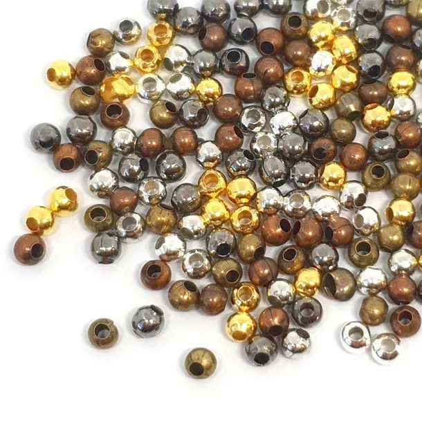 Mix Metalowe Kuleczki Kulki Przekładki 3mm 100szt