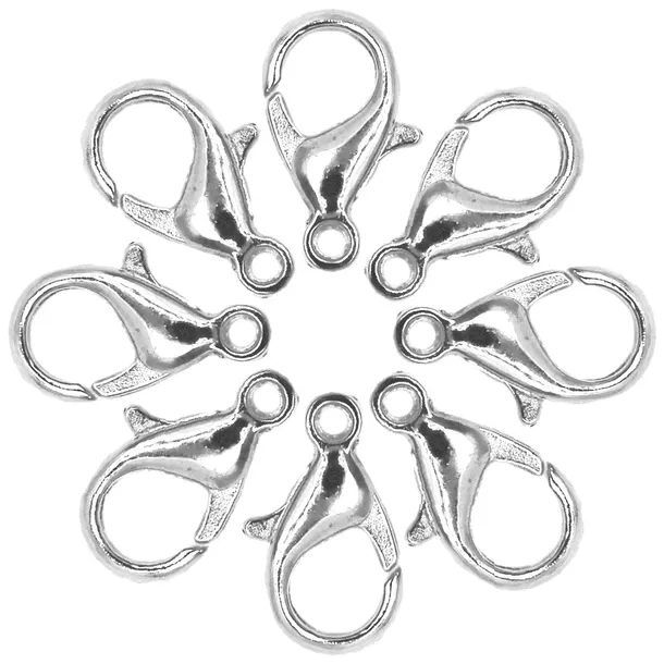 Zapięcie Zapięcia Karabińczyki 12mm 10szt Srebrny
