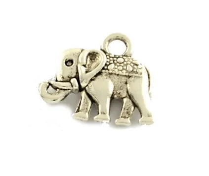 Zawieszka metalowa SŁOŃ 14x16x3mm CHARMS 6szt