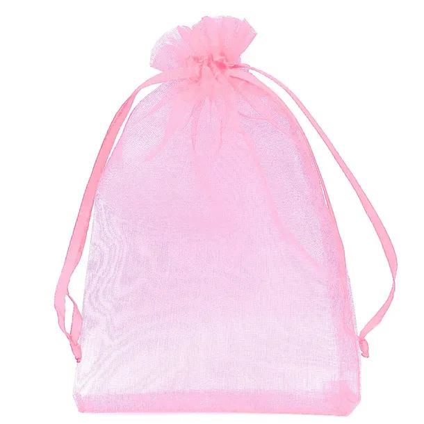 ORGANZA WORECZEK Z ORGANZY 14x9 ŚWIĘTA 1szt RÓŻ JA