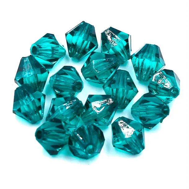 Koraliki Szlifowane Diamenciki 8mm 20szt Seledyn