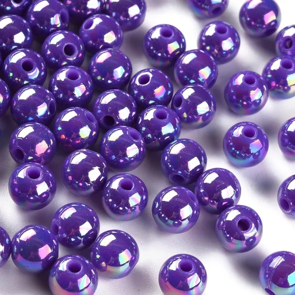 Koraliki Akrylowe Kule Kulki Opalizujące 8mm 20szt