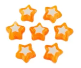 koraliki-gwiazdki-akrylowe-9mm-pomarancz-10-sztuk