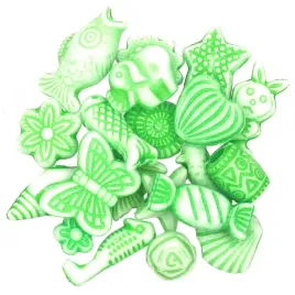 koraliki-akrylowe-pastelowe-mix-20szt-zielone