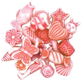 koraliki-akrylowe-pastelowe-mix-20szt-czerwone