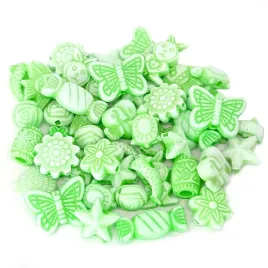 koraliki-akrylowe-pastelowe-mix-50szt-zielone