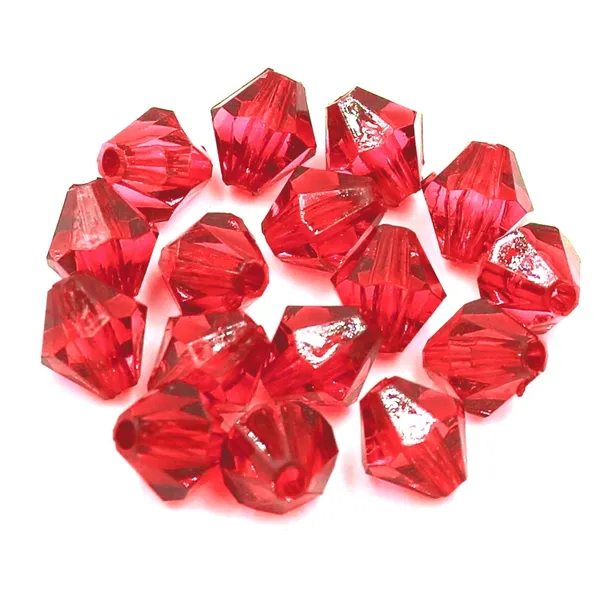 Koraliki Szlifowane Diamenciki 8mm 20szt Czerwone