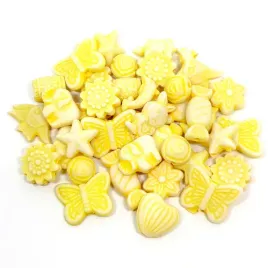 koraliki-akrylowe-pastelowe-mix-wzorow-50szt-zolte