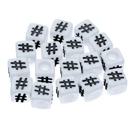 koraliki-znak-hashtag-krzyzyk-biale-7mm-20-szt