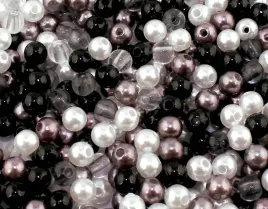 miks-koraliki-kulki-6-mm-200-szt-akryl-czarnobiale-mix