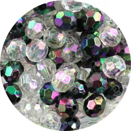 koraliki-szlifowane-opalizujace-blyszczace-akryl-mix-biale-czarne-8mm-50szt